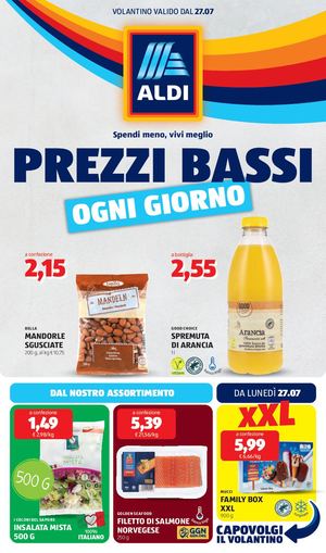 Aldi Offerte Da Lunedi 27 Luglio