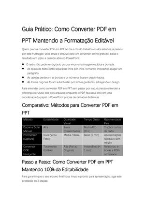 Guia Prático Como Converter Pdf Em Ppt Mantendo A Formatação Editável