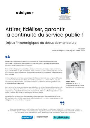 Note de conjoncture sur l’attractivité - Adelyce