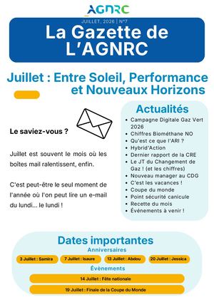 La Gazette De L'agnrc Juillet 2026