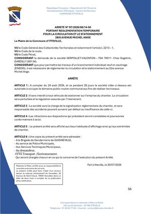 Arrêtést 2026 08 14 50 Serpollet Valenton 2bisavenue Michel Ange Signe 1
