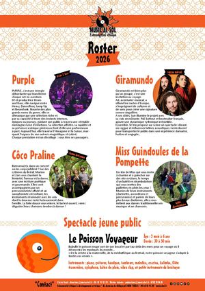 Roster 2026 Music'al Sol