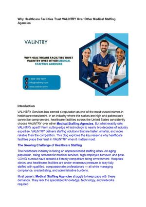 Medical Staffing Agencies