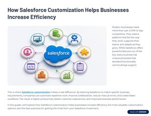 How Salesforce Customization Helps Businesses Increase Efficiency