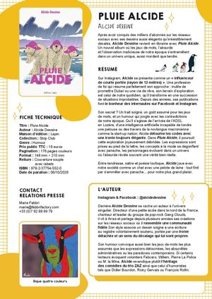 Pluie Alcide - Communiqué De Presse