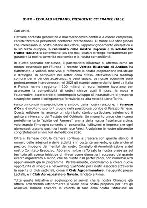 Edito - Edouard Neyrand | Luglio 2026