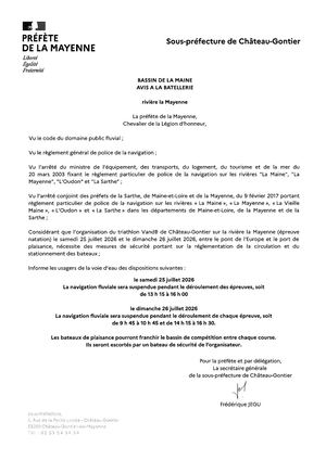 Avis Batellerie - 20260720