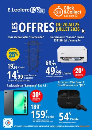 Les offres Click&Collect du 20 au 25 juillet 2026 !