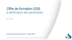 Catalogue Formations SCP 2026