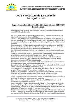 Rapport moral Assemblée Générale 2026