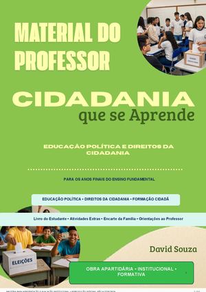 Cidadania Que Se Aprende Versao Demonstrativa 52 Paginas Grafica