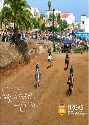 Programa fiestas de san Roque 2026. Villa de Firgas