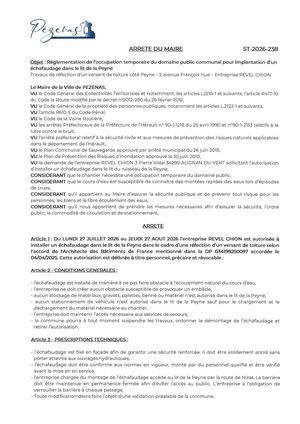 Arrêté 20 07 26