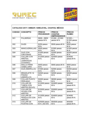 Catalogo 2017 Ruta Del Ambar