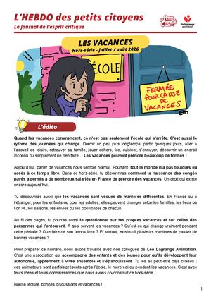 Les Petits Citoyens Vacances 2026