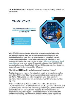Salesforce Commerce Cloud Consulting