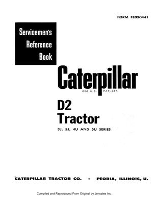 CAT Caterpillar D2 Tractor PDF Service Manual