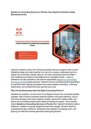 Salesforce Consulting Services In Florida