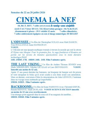 Programme La Nef Grenoble