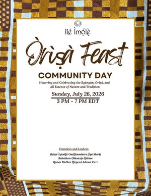 ORISA FEAST COMMUNITY DAY 2026