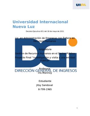 Proyecto Final Gestión De Recursos Humanos En El Sector Público