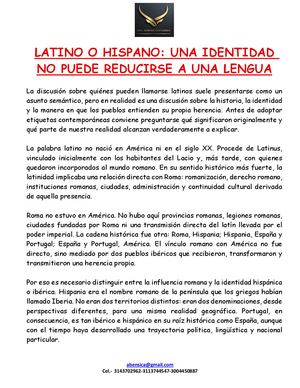Latino O Hispano