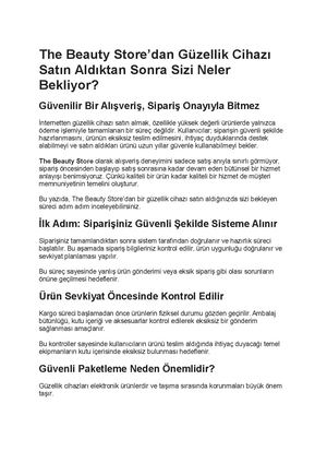 The Beauty Store’dan Güzellik Cihazı Satın Almak