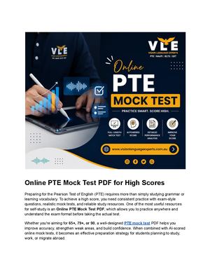 Online Pte Mock Test Pdf For High Scores Free Pte Practice