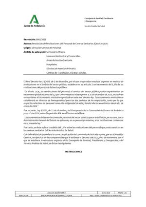 Retribuciones 2026