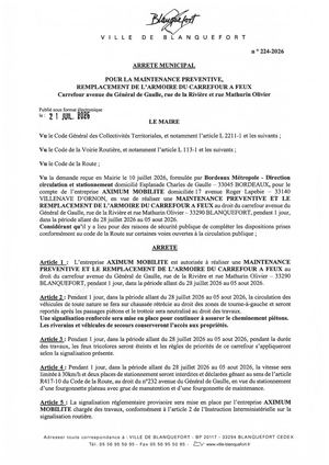 Arrêté n°224-2026