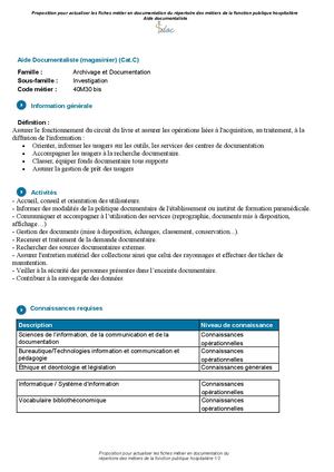 Assistant Documentaliste