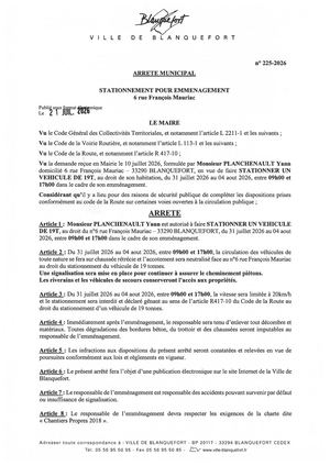Arrêté n° 225-2026