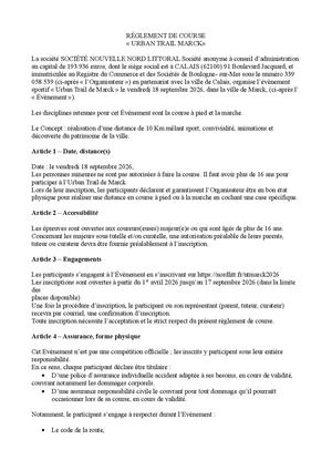 Reglement Ut Marck 2026