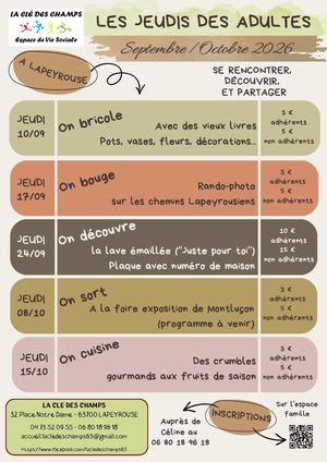 Les Jeudis Des Adultes