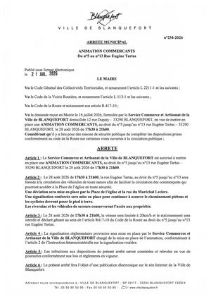 Arrêté n°234-2026