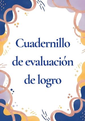 Cuadernillo De Evaluación De Logro