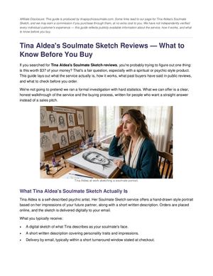 Tina Aldea's Soulmate Sketch — Reviews & Buyer's Guide