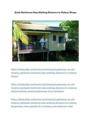 Quiet Rainforest Stay Walking Distance To Maleny Shops