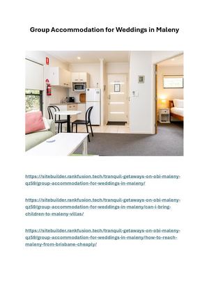 Group Accommodation For Weddings In Maleny