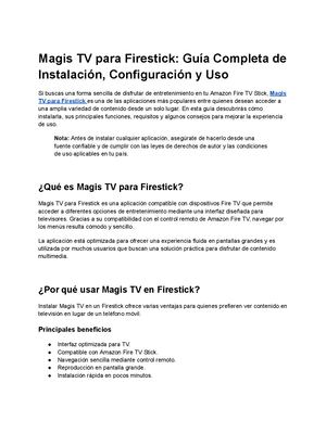 Magis Tv Para Firestick Guía Completa De Instalación, Configuración Y Uso