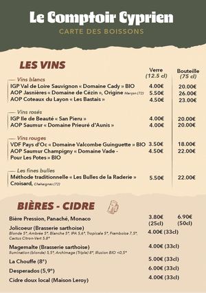Carte Du Comptoir Cyprien Qr Code