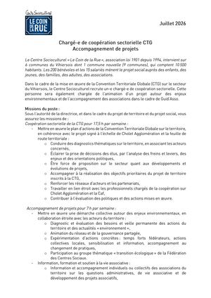 Poste Référent Ctg