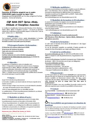 Formulaire Inscription 2027