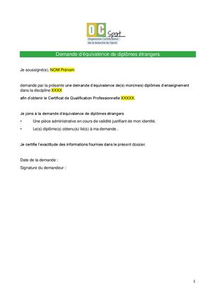 2026 Demande Equivalence Diplome Etranger