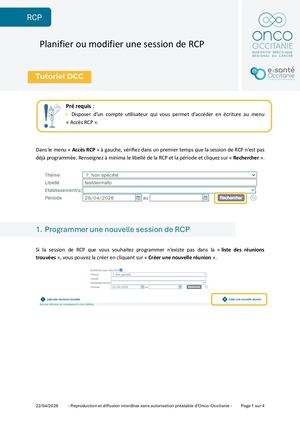 Planifier Ou Modifier Une Session De Rcp