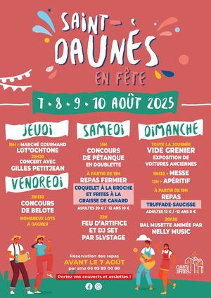 Programme 2025 St Daunes Bd