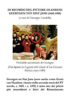 In Ricordo Del Pittore Olandese Geertgen Tot Sint Jans (Di Giuseppe Canalella)