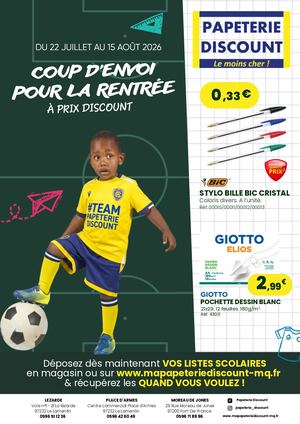 Papeterie Discount Martinique - Coup d'envoi pour la Rentrée à Prix Discount !