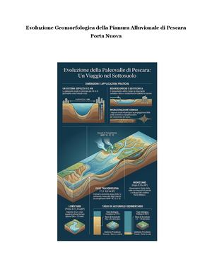 Evoluzione Geomorfologica Della Pianura Alluvionale Di Pescara Porta Nuova