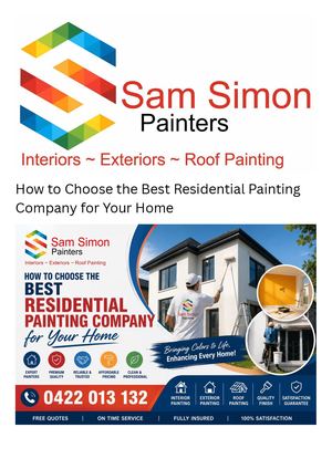 How to Choose the Best Residential Painting Company | SamSimonPainters